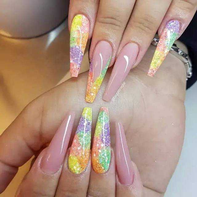 Soft Pink Nails with Pastel Accents