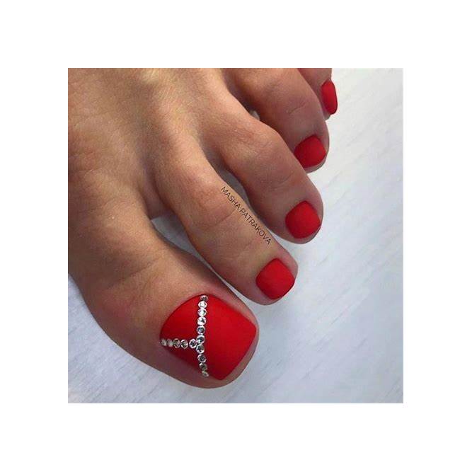 Red Toes Nails Design / While nail art designs are all over our ...