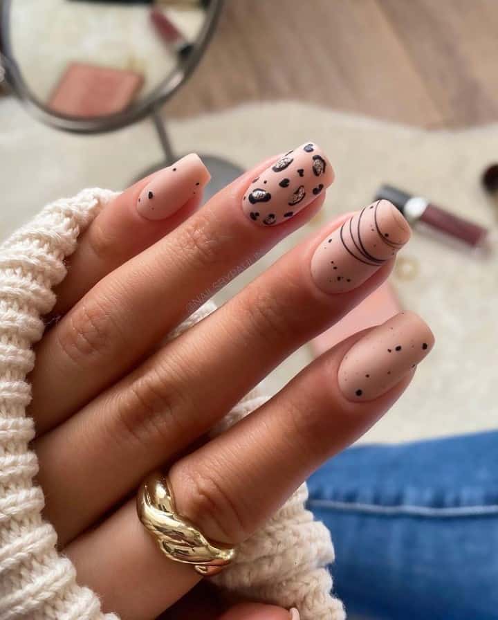 diseños de uñas de leopardo