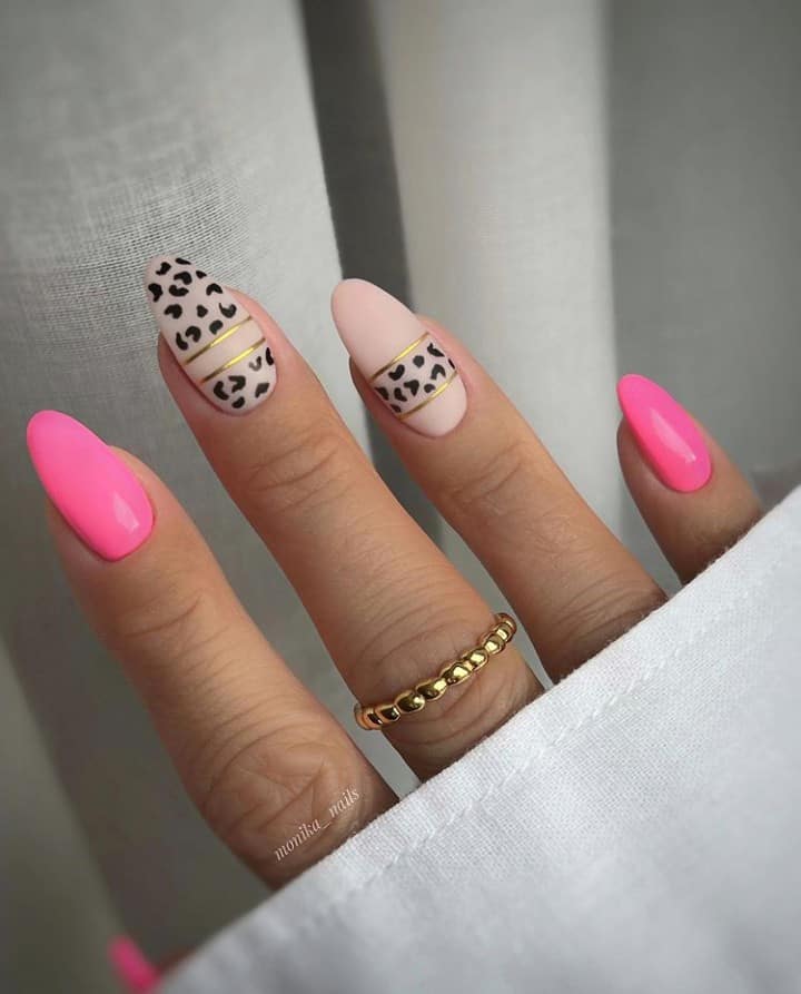 diseños de uñas de leopardo