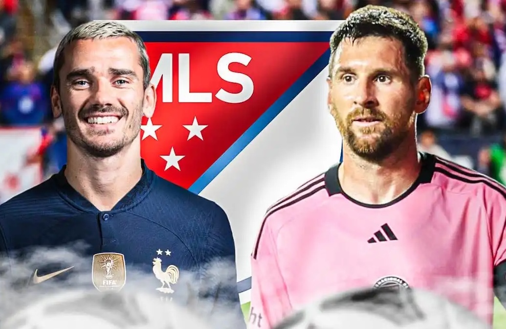 Antoine Griezmann (trái) sắp đến MLS, nhưng sẽ không cùng đội với Messi